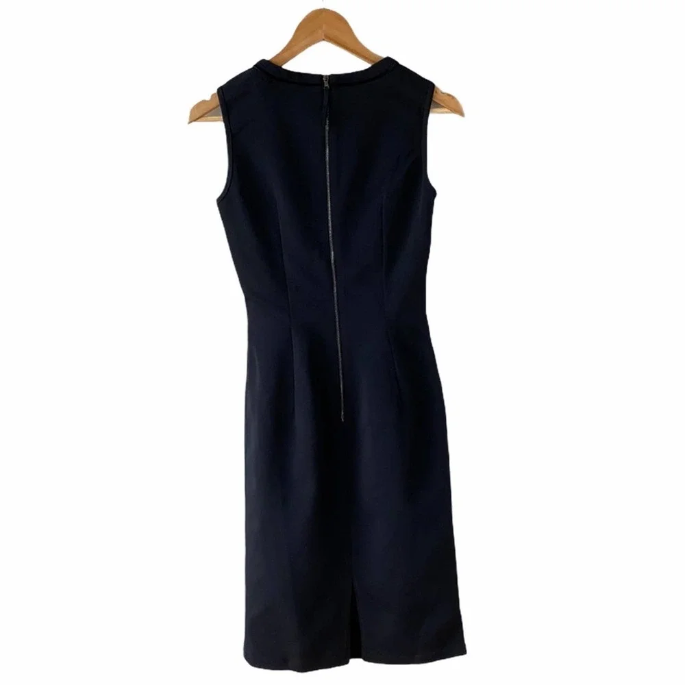 New D&G Dolce & Gabbana Black Sleeveless Velvet Trim Sheath Dress IT44/US8 - Picture 12 of 16